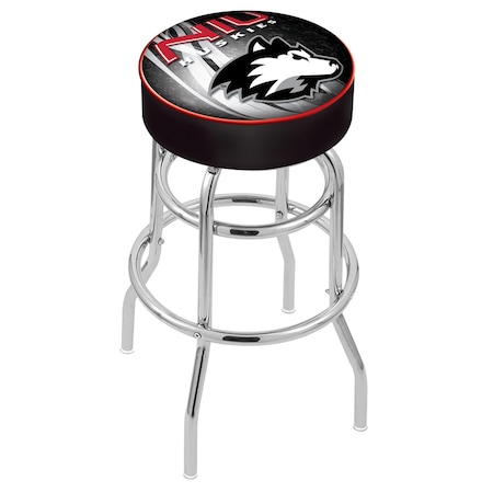 Holland Bar Stool Co 25" Northern Illinois Cushion Seat, 2-Ring Chrome Swivel Bar Stool L7C125NorIll-D2
